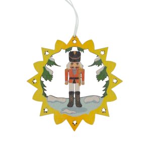 Erzgebirgischer Baumbehang Nußknacker, farbig