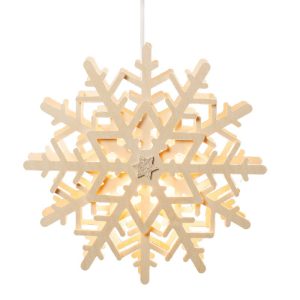 Fensterbild Schneekristall, elektrisch