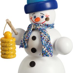 Räuchermann Schneemann mit Laterne