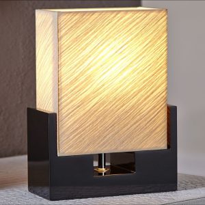 Tischlampe KOBE Beige aus handgeschöpftem Papier 25cm Höhe