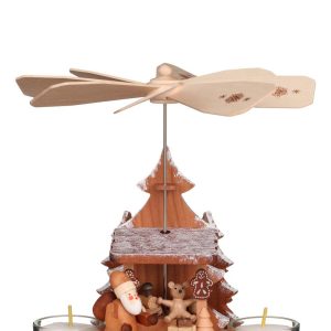 Pyramide Weihnachtsmann auf Striezelmarkt natur