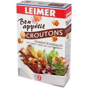 Leimer, Croutons mit Zwiebel & Knoblauch, 100 g Schachtel