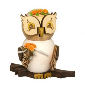 Räucherfigur Eule Braut