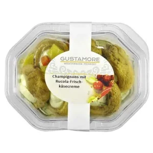 Gustamore, Champignons mit Rucola-Frischkäsecreme, 142 g Packung