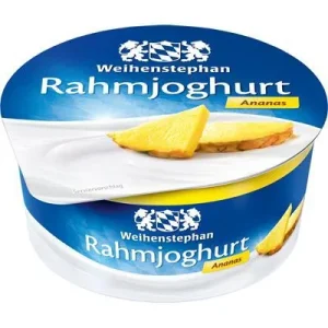 Weihenstephan, Rahmjoghurt Ananas, 10 % Fett im Milchanteil, 150 g Becher