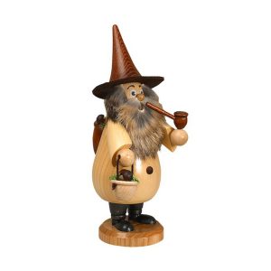 Räuchermann Wurzelzwerg Pilzsammler, grün