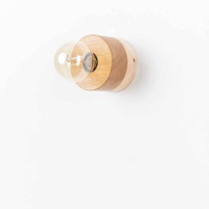 Wandlampe aus Holz mit Kabel und Stecker 0239 ALMUT • Eiche • Zirbe