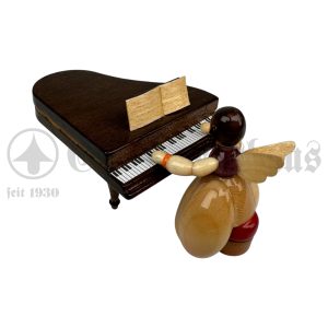 Engel am Klavier (2tlg) – zarte Holzminiaturen – ehemals Schaarschmidt-Figuren