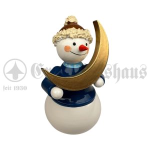 Schneemann mit großem Mond