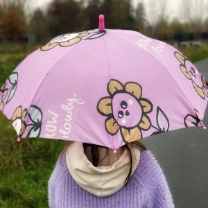 Regenschirm mit Blumenmotiv “Grow Slowly”