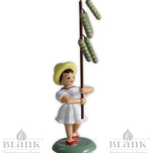 Blumenmädchen mit Haselblüte farbig